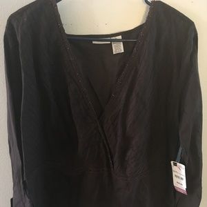 St. Johns Bay Chocolate Top 1X